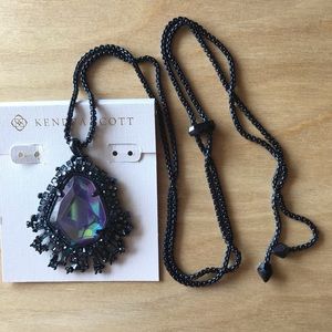 Kendra Scott Navy Gunmetal Dichroic Daenery